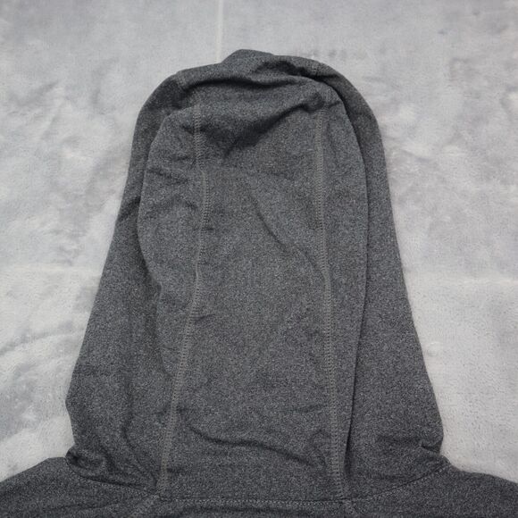 Rebook Sweatshirt Womens S Gray Long Sleeve Drawstring Logo Pullover Hoodie - Picture 16 of 16